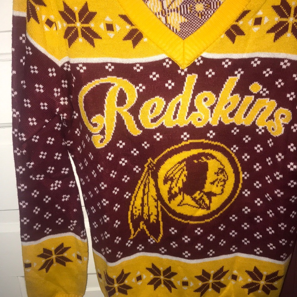 Official Redskins Holiday Sweater NFL TEAM APPAREL